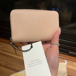 Senreve Card Wallet (zippered card holder) limited edition blush NEW NWT